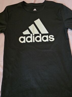 adidas Black Tee with White Logo